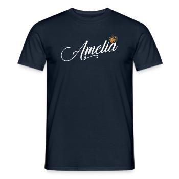 Amelia Nom pour les femmes Enfants Bambins - Amelia - T-shirt homme - marine - Devant - AI Model Male 178 light (178cm)