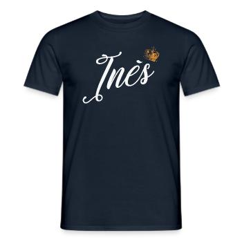 Ines Custom Name for Women Kids Toddlers - Ines - Men's T-Shirt - navy - Front - AI Model Male 178 light (178cm)