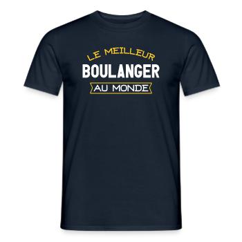 cadeau homme Le meilleur Boulanger - T-shirt homme - marine - Devant - AI Model Male 178 light (178cm)