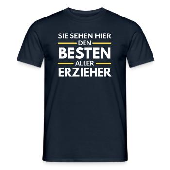 Sie sehen hier den Besten aller Erzieher - Männer T-Shirt - Navy - Vorne - AI Model Male 178 light (178cm)