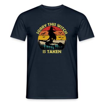 Sorry This Witch Is Taken - Men's T-Shirt - navy - Front - AI Model Male 178 light (178cm)