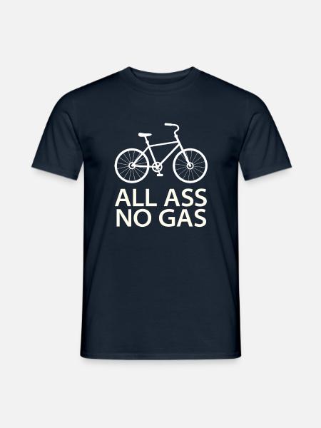Cycling All Ass No Gas - Men's T-Shirt - navy