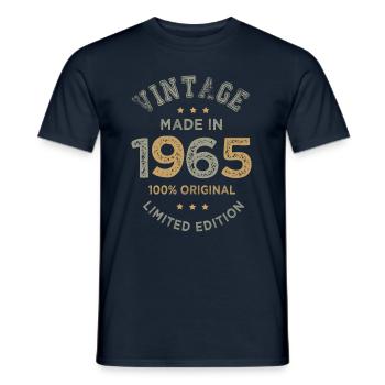 Made in 1965 Vintage 57 Year Anniversary Gift - Men's T-Shirt - navy - Front - AI Model Male 178 light (178cm)