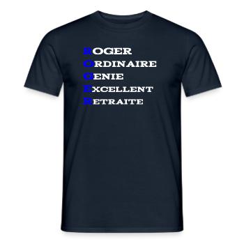 Roger the best - T-shirt homme - marine - Devant - AI Model Male 178 light (178cm)