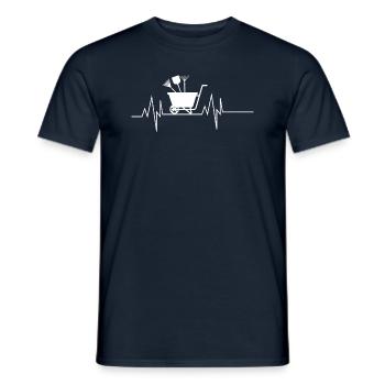 Gartenarbeit Herzschlag - Männer T-Shirt - Navy - Vorne - AI Model Male 178 light (178cm)