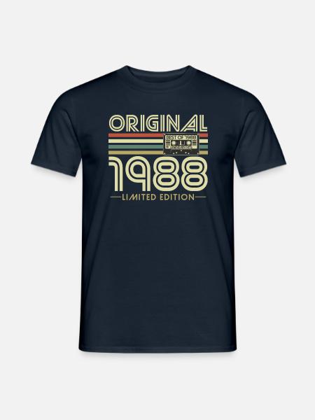 Original 1988 Jahrgang Vintage Geburtstag Retro - Männer T-Shirt - Navy