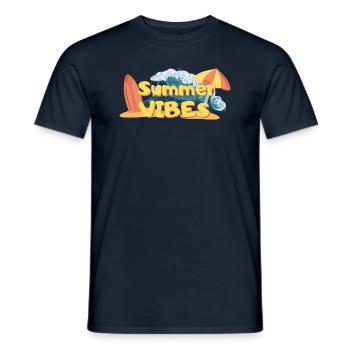 Summer Vibes - Männer T-Shirt - Navy - Vorne - AI Model Male 178 light (178cm)