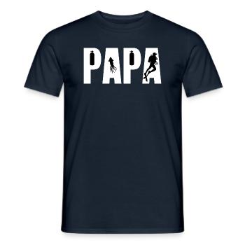 Papa Plongeur - T-shirt homme - marine - Devant - AI Model Male 178 light (178cm)
