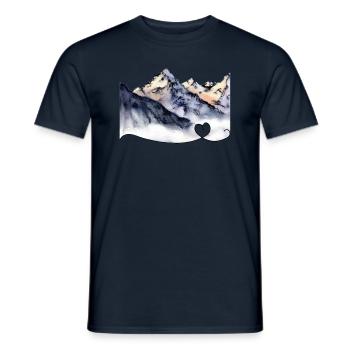 The view - mountain edition - Men's T-Shirt - navy - Front - AI Model Male 178 light (178cm)