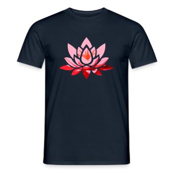 Lotus Flower - Men's T-Shirt - navy - Front - AI Model Male 178 light (178cm)