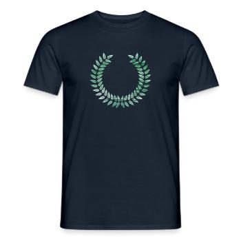 wreath - Men's T-Shirt - navy - Front - AI Model Male 178 light (178cm)