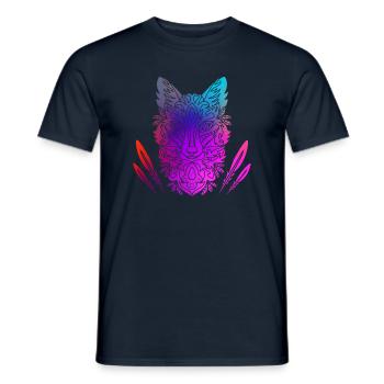 Fuchs - Männer T-Shirt - Navy - Vorne - AI Model Male 178 light (178cm)