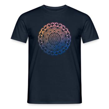 Mandala - Männer T-Shirt - Navy - Vorne - AI Model Male 178 light (178cm)