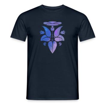 fleur - T-shirt homme - marine - Devant - AI Model Male 178 light (178cm)
