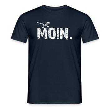 Moin Möwe - Männer T-Shirt - Navy - Vorne - AI Model Male 178 light (178cm)