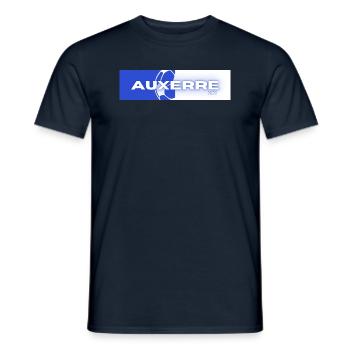 Auxerre foot 2022 Montée Ligue 1 - T-shirt homme - marine - Devant - AI Model Male 178 light (178cm)