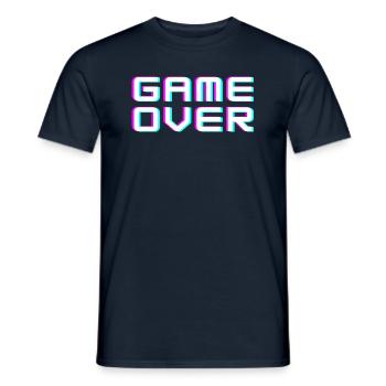 Game over - Men's T-Shirt - navy - Front - AI Model Male 178 light (178cm)
