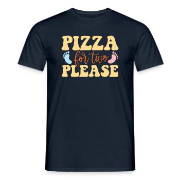 Pizza For Two Please - Craving Fun Baby Shower - Men's T-Shirt - navy - Front - AI Model Male 178 light (178cm)