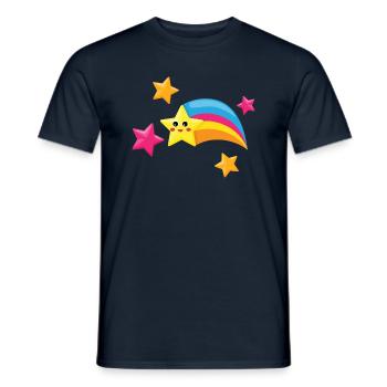 Étoile filante - T-shirt homme - marine - Devant - AI Model Male 178 light (178cm)