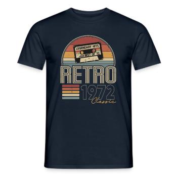 1972 Retro Vintage Jahrgang Geburtstag Geschenk - Männer T-Shirt - Navy - Vorne - AI Model Male 178 light (178cm)