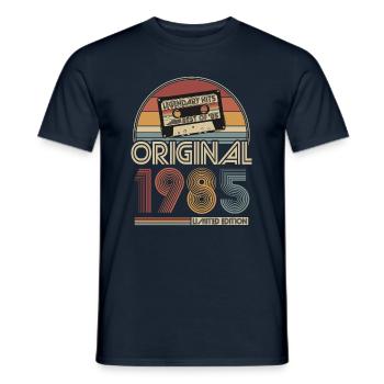 1985 Vintage Jahrgang Geburtstag Retro Geschenk - Männer T-Shirt - Navy - Vorne - AI Model Male 178 light (178cm)