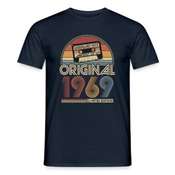 1969 Vintage Jahrgang Geburtstag Retro Geschenk - Männer T-Shirt - Navy - Vorne - AI Model Male 178 light (178cm)