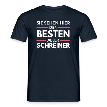 Sie sehen hier den Besten aller Schreiner - Männer T-Shirt - Navy - Vorne - AI Model Male 178 light (178cm)