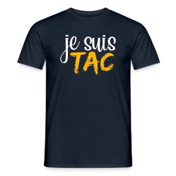 Je Suis TAC - Déguisement 2 Personnes -TIC Et TAC - T-shirt homme - marine - Devant - AI Model Male 178 light (178cm)