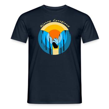 Norway Kjerag Lysefjord souvenir - Men's T-Shirt - navy - Front - AI Model Male 178 light (178cm)