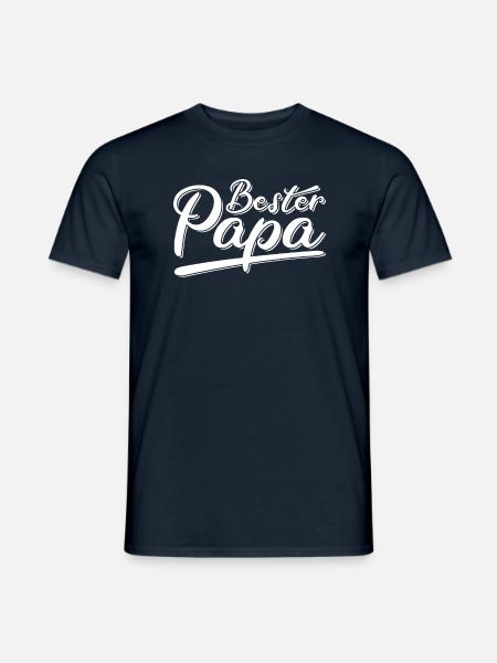 Bester Papa Geschenk Geburtstag - Männer T-Shirt - Navy