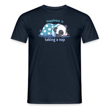 Glück ist, ein Nickerchen zu machen - Männer T-Shirt - Navy - Vorne - AI Model Male 178 light (178cm)