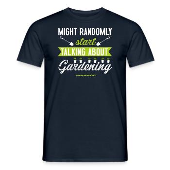funny present gardener garden lover men women - T-shirt homme - marine - Devant - AI Model Male 178 light (178cm)
