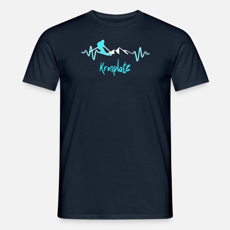 Skifahren Kronplatz - Männer T-Shirt - Navy
