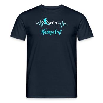 Skiing Melchsee Frutt - Men's T-Shirt - navy - Front - AI Model Male 178 light (178cm)