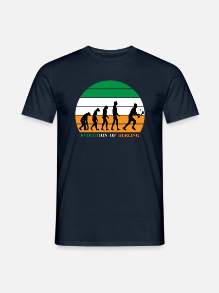 The Evolution of Hurling - T-shirt homme - marine