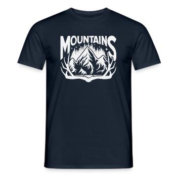 Montagne - T-shirt homme - marine - Devant - AI Model Male 178 light (178cm)