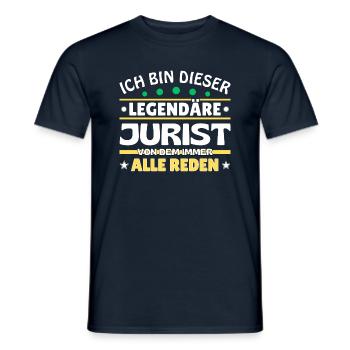 Ich bin dieser legendäre Jurist - Männer T-Shirt - Navy - Vorne - AI Model Male 178 light (178cm)