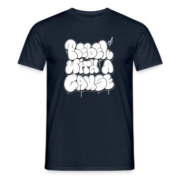 Rebel With A Cause - Men's T-Shirt - navy - Front - AI Model Male 178 light (178cm)