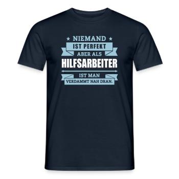 Funshirt Hilfsarbeiter - Männer T-Shirt - Navy - Vorne - AI Model Male 178 light (178cm)