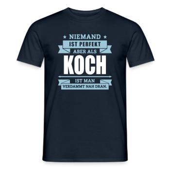 Funshirt Koch - Männer T-Shirt - Navy - Vorne - AI Model Male 178 light (178cm)