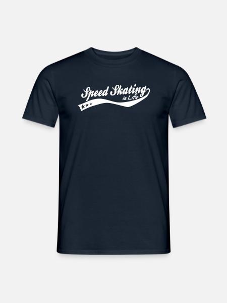 Speed skating is life - retro - Männer T-Shirt - Navy