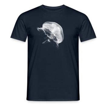jellyfish - Men's T-Shirt - navy - Front - AI Model Male 178 light (178cm)