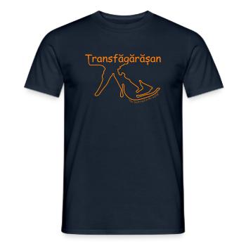 Transfăgărășan orange - Männer T-Shirt - Navy - Vorne - AI Model Male 178 light (178cm)