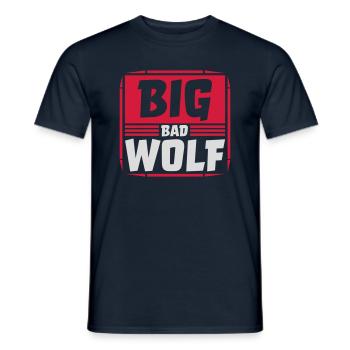 big bad wolf quote - Men's T-Shirt - navy - Front - AI Model Male 178 light (178cm)