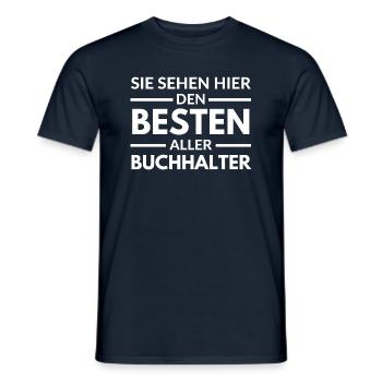 Sie sehen hier den Besten aller Buchhalter - Männer T-Shirt - Navy - Vorne - AI Model Male 178 light (178cm)