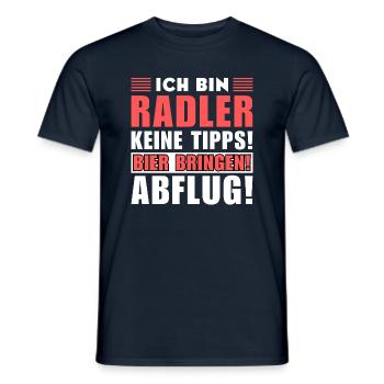 Ich bin Radler - Keine Tipps! Bier bringen! - Männer T-Shirt - Navy - Vorne - AI Model Male 178 light (178cm)
