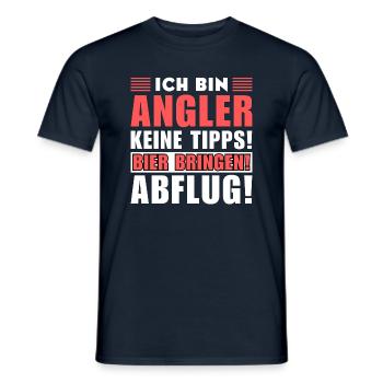Ich bin Angler - Keine Tipps! Bier bringen! - Männer T-Shirt - Navy - Vorne - AI Model Male 178 light (178cm)