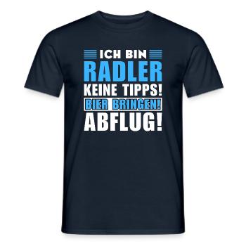 Ich bin Radler - Keine Tipps! Bier bringen - Männer T-Shirt - Navy - Vorne - AI Model Male 178 light (178cm)