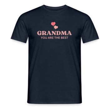 Grand-mère, tu es la meilleure - T-shirt homme - marine - Devant - AI Model Male 178 light (178cm)