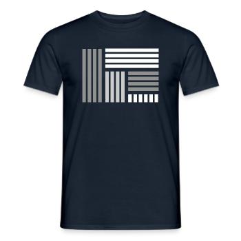 Balken in Blöcken - Männer T-Shirt - Navy - Vorne - AI Model Male 178 light (178cm)